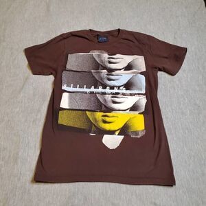 Vtg Billabong Shirt Mens Small Brown Graphic Skate Surf Tee